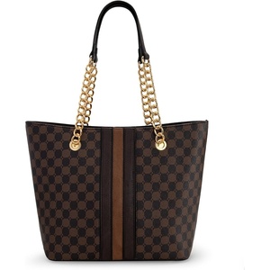 image:imageMontana West Tote Bag for Women Chain Tophandle HandbagsCoffeeBrown