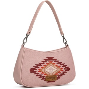 image:imageWrangler Western Shoulder Bag for Women Small Purse Aztec Hobo Bag HandBag with Detachable StrapBpink