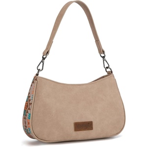 image:imageWrangler Western Shoulder Bag for Women Small Purse Aztec Hobo Bag HandBag with Detachable StrapTan