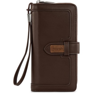 image:imageX Wrangler Womens Wallets Bifold Wristlet Wallets for Women Large Capacity Credit Card Wallet with ID WindowCoffee