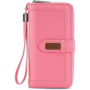 image:imageX Wrangler Womens Wallets Bifold Wristlet Wallets for Women Large Capacity Credit Card Wallet with ID WindowHot Pink