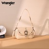 image:imageWrangler Shoulder Bag for Women Western Leopard Hobo Purse Small Underarm Handbag with Buckle Studs amp Crossbody StrapTan