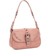 image:imageWrangler Shoulder Bag for Women Western Leopard Hobo Purse Small Underarm Handbag with Buckle Studs amp Crossbody StrapPink