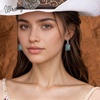 image:imageWrangler Couture Turquoise Jewelry for Women Turquoise Earrings for Women Western Jewelry Western Country EarringsSilverTurquoise