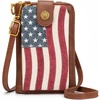 image:imageMontana West American Flag Phone Purse for Women Patriotic Crossbody Bag American Pride Cellphone Purse With Removable StrapJean