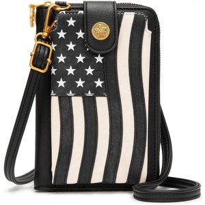 image:imageMontana West American Flag Phone Purse for Women Patriotic Crossbody Bag American Pride Cellphone Purse With Removable StrapBlack
