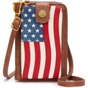 image:imageMontana West American Flag Phone Purse for Women Patriotic Crossbody Bag American Pride Cellphone Purse With Removable StrapRed