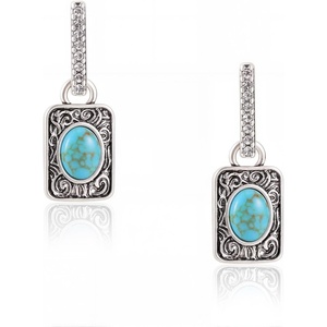image:imageWrangler Couture Turquoise Jewelry for Women Turquoise Earrings for Women Western Jewelry Western Country EarringsSilverTurquoise