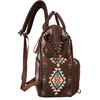 image:imageMontana West Wrangler Diaper Bag Backpack Aztec Callie Bag Travel Backpack Purses Western MultiFunction Baby Bags for Mom3pcs Coffee