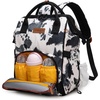 image:imageMontana West Wrangler Diaper Bag Backpack Aztec Callie Bag Travel Backpack Purses Western MultiFunction Baby Bags for Mom3pcs Cow Print Black