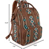 image:imageMontana West Wrangler Diaper Bag Backpack Aztec Callie Bag Travel Backpack Purses Western MultiFunction Baby Bags for Mom3pcs Dark Brown