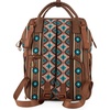 image:imageMontana West Wrangler Diaper Bag Backpack Aztec Callie Bag Travel Backpack Purses Western MultiFunction Baby Bags for Mom3pcs Dark Brown
