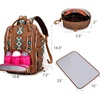image:imageMontana West Wrangler Diaper Bag Backpack Aztec Callie Bag Travel Backpack Purses Western MultiFunction Baby Bags for Mom3pcs Dark Brown