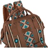 image:imageMontana West Wrangler Diaper Bag Backpack Aztec Callie Bag Travel Backpack Purses Western MultiFunction Baby Bags for Mom3pcs Dark Brown