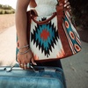 image:imageWrangler Duffel Bag for Women Large Travel Weekender Bag Designer Cactus Print Carry On BagsCanvas CottonAztec Beige