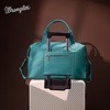 image:imageWrangler Duffel Bag for Women Large Travel Weekender Bag Designer Cactus Print Carry On BagsCanvas CottonAztec Turquoise