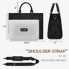 image:imageWrangler Laptop Tote Bag for Women 156 Inch Large Leather Work Bag with Cup Holder Vintage Computer Bags Briefcase HandbagBlack