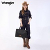 image:imageWrangler Laptop Tote Bag for Women 156 Inch Large Leather Work Bag with Cup Holder Vintage Computer Bags Briefcase HandbagBlack