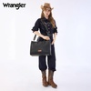 image:imageWrangler Laptop Tote Bag for Women 156 Inch Large Leather Work Bag with Cup Holder Vintage Computer Bags Briefcase HandbagBlack