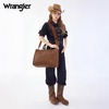 image:imageWrangler Laptop Tote Bag for Women 156 Inch Large Leather Work Bag with Cup Holder Vintage Computer Bags Briefcase HandbagBrown