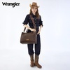 image:imageWrangler Laptop Tote Bag for Women 156 Inch Large Leather Work Bag with Cup Holder Vintage Computer Bags Briefcase HandbagCoffee