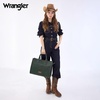 image:imageWrangler Laptop Tote Bag for Women 156 Inch Large Leather Work Bag with Cup Holder Vintage Computer Bags Briefcase HandbagGreen
