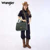 image:imageWrangler Laptop Tote Bag for Women 156 Inch Large Leather Work Bag with Cup Holder Vintage Computer Bags Briefcase HandbagGreen