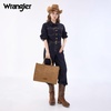 image:imageWrangler Laptop Tote Bag for Women 156 Inch Large Leather Work Bag with Cup Holder Vintage Computer Bags Briefcase HandbagKhaki