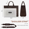 image:imageWrangler Laptop Tote Bag for Women 156 Inch Large Leather Work Bag with Cup Holder Vintage Computer Bags Briefcase HandbagLeopardcoffee