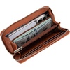 image:imageWrangler Wristlet Wallets for Women Lace Floral Tooled Clutch Purse RFID Blocking Wallet Credit Card HolderBrown