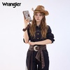 image:imageWrangler Wristlet Wallets for Women Lace Floral Tooled Clutch Purse RFID Blocking Wallet Credit Card HolderCoffee
