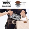 image:imageWrangler Wristlet Wallets for Women Lace Floral Tooled Clutch Purse RFID Blocking Wallet Credit Card HolderJet Black
