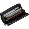 image:imageWrangler Wristlet Wallets for Women Lace Floral Tooled Clutch Purse RFID Blocking Wallet Credit Card HolderJet Black