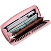 image:imageWrangler Wristlet Wallets for Women Lace Floral Tooled Clutch Purse RFID Blocking Wallet Credit Card HolderPink