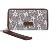 image:imageWrangler Wristlet Wallets for Women Lace Floral Tooled Clutch Purse RFID Blocking Wallet Credit Card HolderCoffee