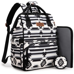 image:imageMontana West Wrangler Diaper Bag Backpack Aztec Callie Bag Travel Backpack Purses Western MultiFunction Baby Bags for MomBlack