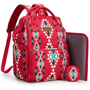 image:imageMontana West Wrangler Diaper Bag Backpack Aztec Callie Bag Travel Backpack Purses Western MultiFunction Baby Bags for MomBurgundy