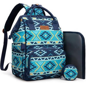 image:imageMontana West Wrangler Diaper Bag Backpack Aztec Callie Bag Travel Backpack Purses Western MultiFunction Baby Bags for MomNavy