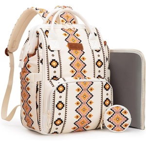 image:imageMontana West Wrangler Diaper Bag Backpack Aztec Callie Bag Travel Backpack Purses Western MultiFunction Baby Bags for MomTan