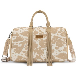 image:imageWrangler Duffel Bag for Women Large Travel Weekender Bag Designer Cactus Print Carry On BagsCowhideTan