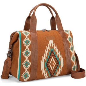 image:imageWrangler Duffel Bag for Women Large Travel Weekender Bag Designer Cactus Print Carry On BagsTapestryBrown