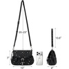 image:imageWrangler Rhinestone Denim Purse Cute Shoulder Bag Womens Crossbody Handbag  with Crossbody Strap Western Buckle Chic Charms Flap amp Zipper Clousure Front Pocket Two Inner PocketsBlack