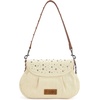 image:imageWrangler Rhinestone Denim Purse Cute Shoulder Bag Womens Crossbody Handbag  with Crossbody Strap Western Buckle Chic Charms Flap amp Zipper Clousure Front Pocket Two Inner PocketsBiege