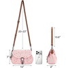 image:imageWrangler Rhinestone Denim Purse Cute Shoulder Bag Womens Crossbody Handbag  with Crossbody Strap Western Buckle Chic Charms Flap amp Zipper Clousure Front Pocket Two Inner PocketsPink