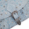 image:imageWrangler Rhinestone Denim Purse Cute Shoulder Bag Womens Crossbody Handbag  with Crossbody Strap Western Buckle Chic Charms Flap amp Zipper Clousure Front Pocket Two Inner PocketsJean