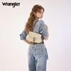 image:imageWrangler Rhinestone Denim Purse Cute Shoulder Bag Womens Crossbody Handbag  with Crossbody Strap Western Buckle Chic Charms Flap amp Zipper Clousure Front Pocket Two Inner PocketsBiege