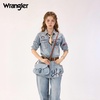 image:imageWrangler Rhinestone Denim Purse Cute Shoulder Bag Womens Crossbody Handbag  with Crossbody Strap Western Buckle Chic Charms Flap amp Zipper Clousure Front Pocket Two Inner PocketsJean