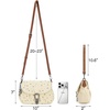 image:imageWrangler Rhinestone Denim Purse Cute Shoulder Bag Womens Crossbody Handbag  with Crossbody Strap Western Buckle Chic Charms Flap amp Zipper Clousure Front Pocket Two Inner PocketsBiege