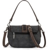 image:imageWrangler Western Shoulder Bag for Women Flap Crossbody Purse with Whipstitch Detail amp FringeVintage Cowgirl HandbagAblack