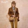 image:imageWrangler Western Shoulder Bag for Women Flap Crossbody Purse with Whipstitch Detail amp FringeVintage Cowgirl HandbagAbrown